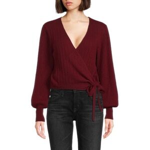 NWT CRUSH Cashemere Colorush Chica Ribbed Ballet Wrap in Malbec